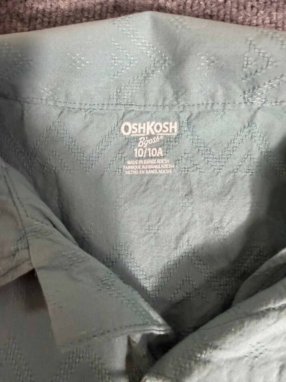 OshKosh Boys 2 Piece Set Size 10 Green Shirt Shorts